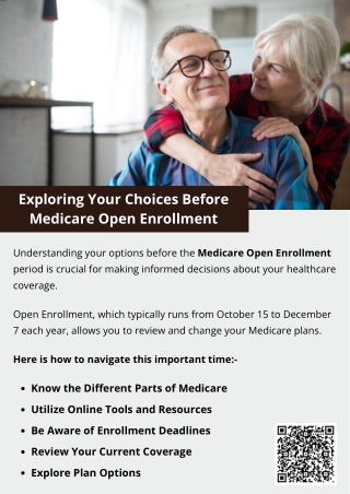 Exploring Your Choices Before Medicare Open Enrollment