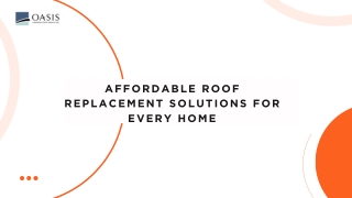 Affordable Roof Replacement Solutions for Every Home