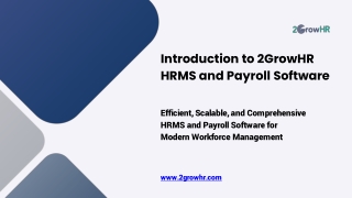 introduction to 2growhr hrms and payroll software