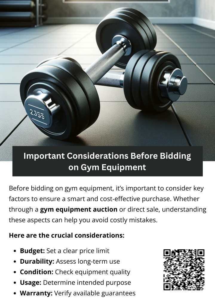 important considerations before bidding