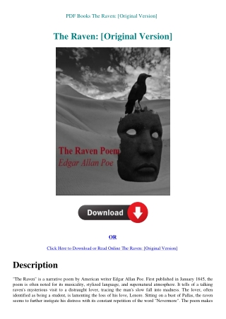 PDF Books The Raven [Original Version]