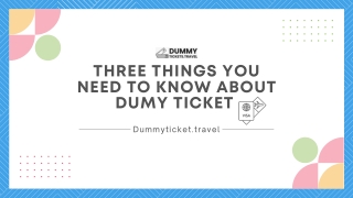 Dummy Ticket PDF: Your Perfect Travel Companion