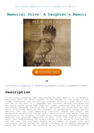 PDF eBooks Memorial Drive A Daughter's Memoir