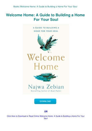 Books  Welcome Home A Guide to Building a Home For Your Soul