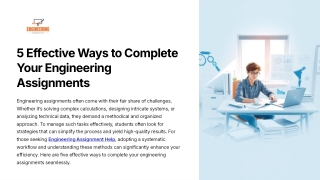 5 Effective Ways to Complete Your Engineering Assignments