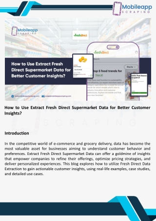 How to Use Extract Fresh Direct Supermarket Data for Better Customer Insights ppt.