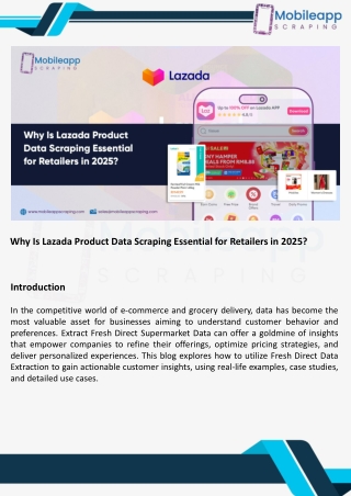 Why Is Lazada Product Data Scraping Essential for Retailers in 2025 ppt.