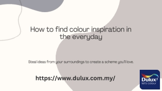 how to find colour inspiration in the everyday