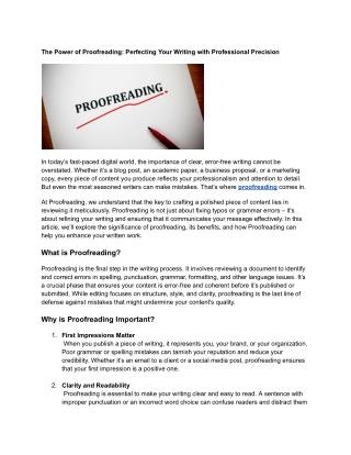 proofreading