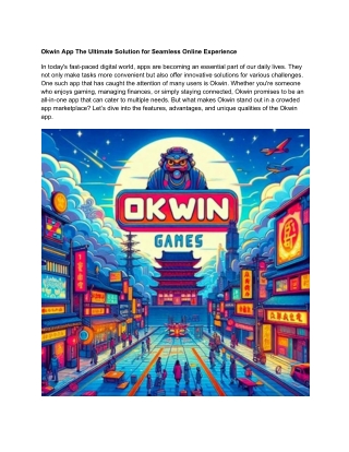 okwin app the ultimate solution for seamless