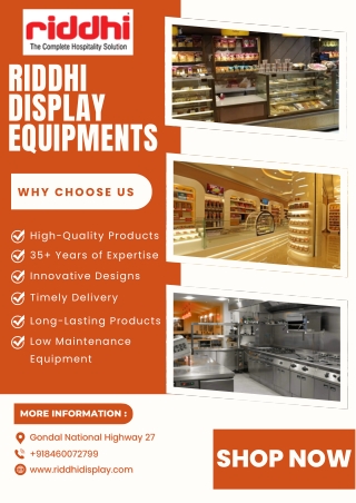 High-Quality Display Counters & Commercial Kitchens equipment