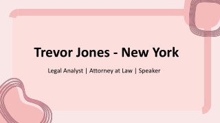 Trevor Jones - New York - A Fearless Pathmaker