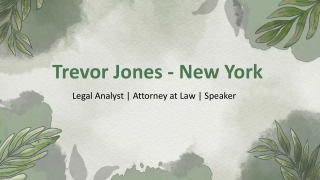 Trevor Jones - New York - A Purpose-Driven Leader