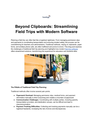 beyond clipboards streamlining field trips with