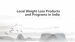 Local Weight Loss Products and Programs in India