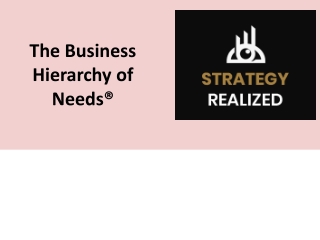 the business hierarchy of needs