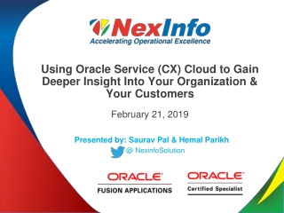 using oracle service cx cloud to gain deeper insight into your organization your customers