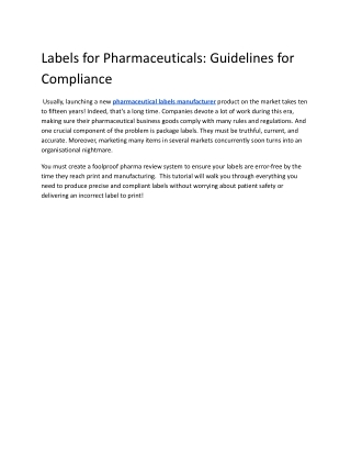Labels for Pharmaceuticals_ Guidelines for Compliance (1)