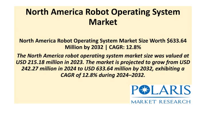 north america robot operating system market