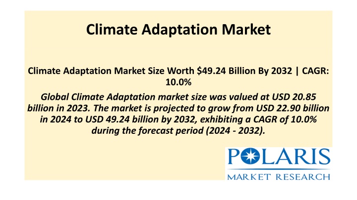 climate adaptation market