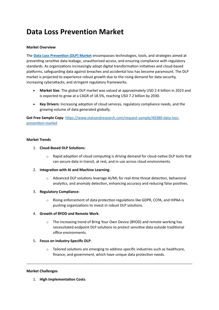 data loss prevention market