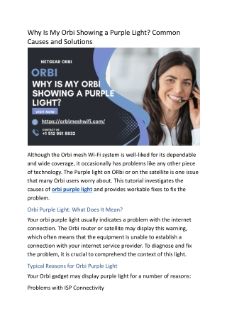 Why Is My Orbi Showing a Purple Light? Common Causes and Solutions