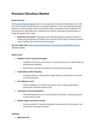 Precision Viticulture Market