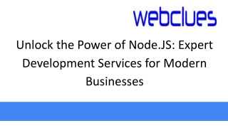 unlock the power of node js expert development
