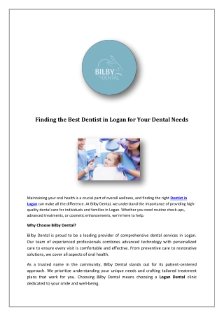 Dentist Yarrabilba - Dental Payment Plans Logan - Bilby Dental