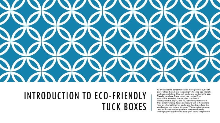 introduction to eco friendly tuck boxes