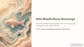 Next Month Pisces Horoscope: What to Expect