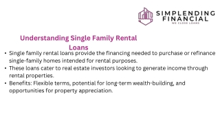 Navigating Single Family Rental Financing A Guide to Finding the Right Loans for Your Investment