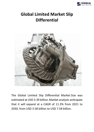 Global Limited Market Slip Differential