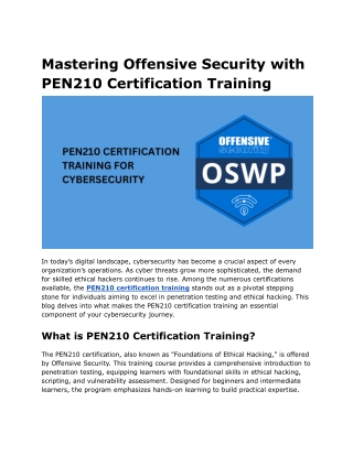 mastering offensive security with pen210