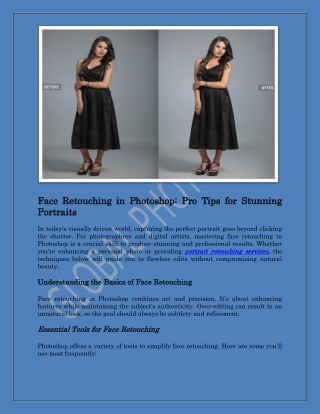 Face Retouching in Photoshop Pro Tips for Stunning Portraits