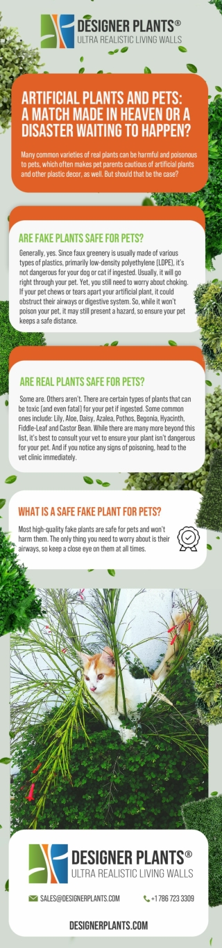 Pets and Artificial Plants