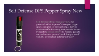 Self Defense DPS Pepper Spray New