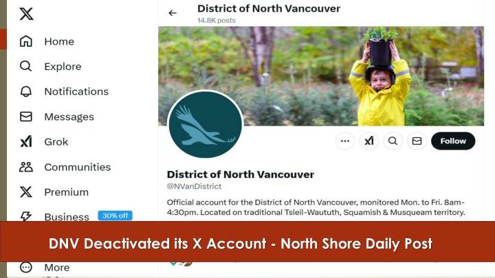 dnv deactivated its x account north shore daily post