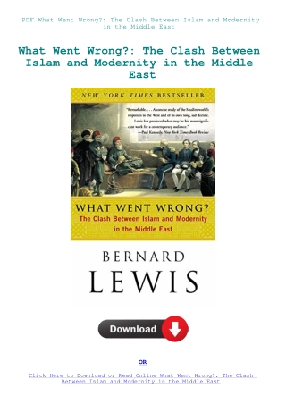 PDF What Went Wrong The Clash Between Islam and Modernity in the Middle East