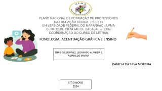 FONOLOGIA, ACENTUAÇÃO GRÁFICA E ENSINO
