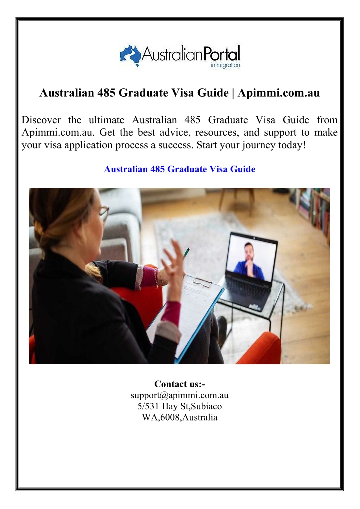 australian 485 graduate visa guide apimmi com au