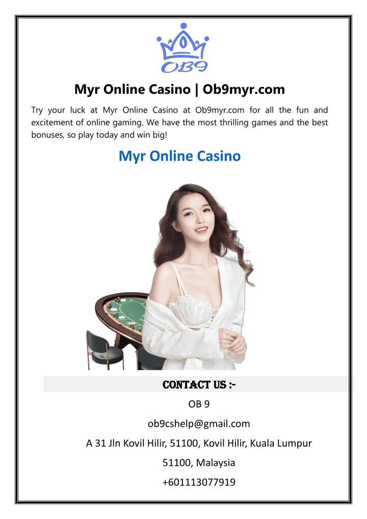 myr online casino ob9myr com