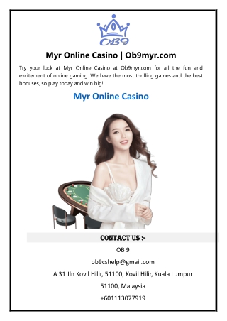 Myr Online Casino Ob9myr.com