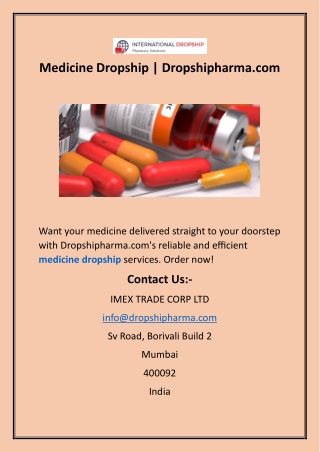 Medicine Dropship Dropshipharma.com