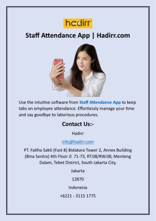 staff attendance app hadirr com