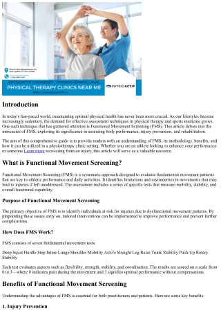 “Functional Movement Screening: Assessing Your Body’s Performance”