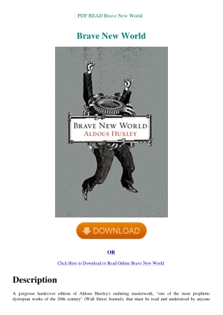 PDF READ Brave New World