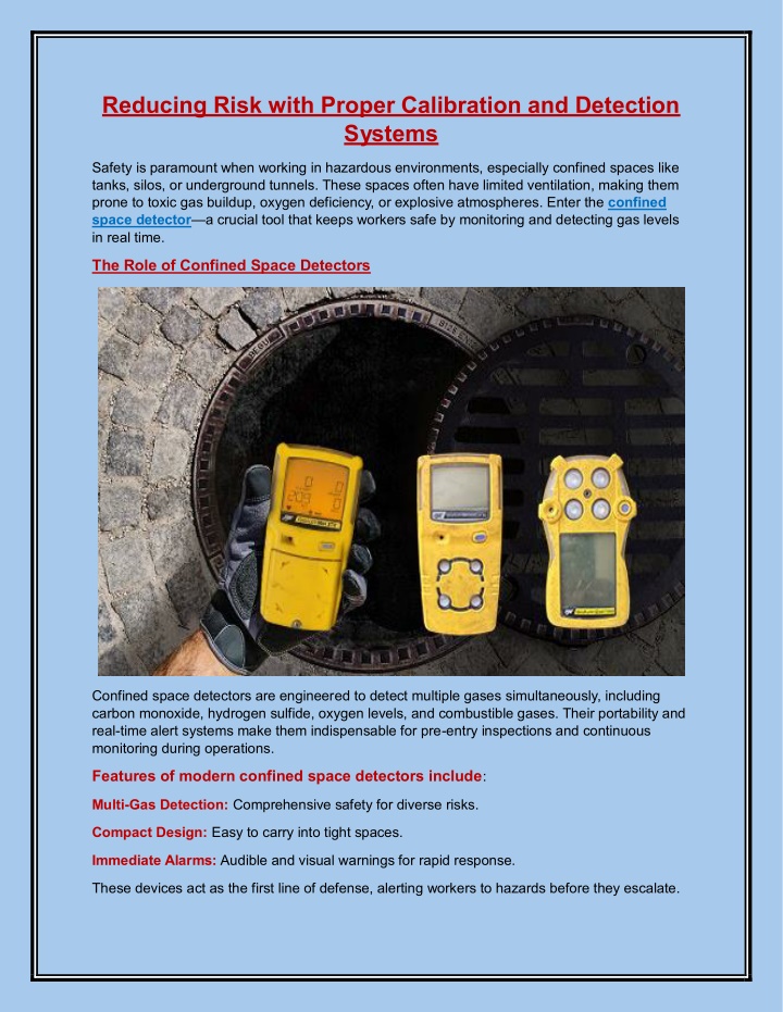 reducing risk with proper calibration