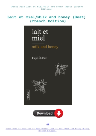 Books Read Lait et mielMilk and honey (Best) (French Edition)