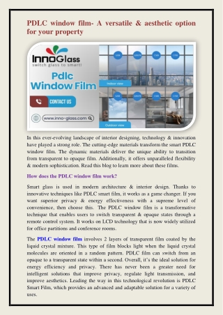 PDLC window film